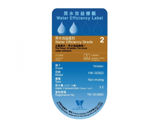 Water efficiency label SE822