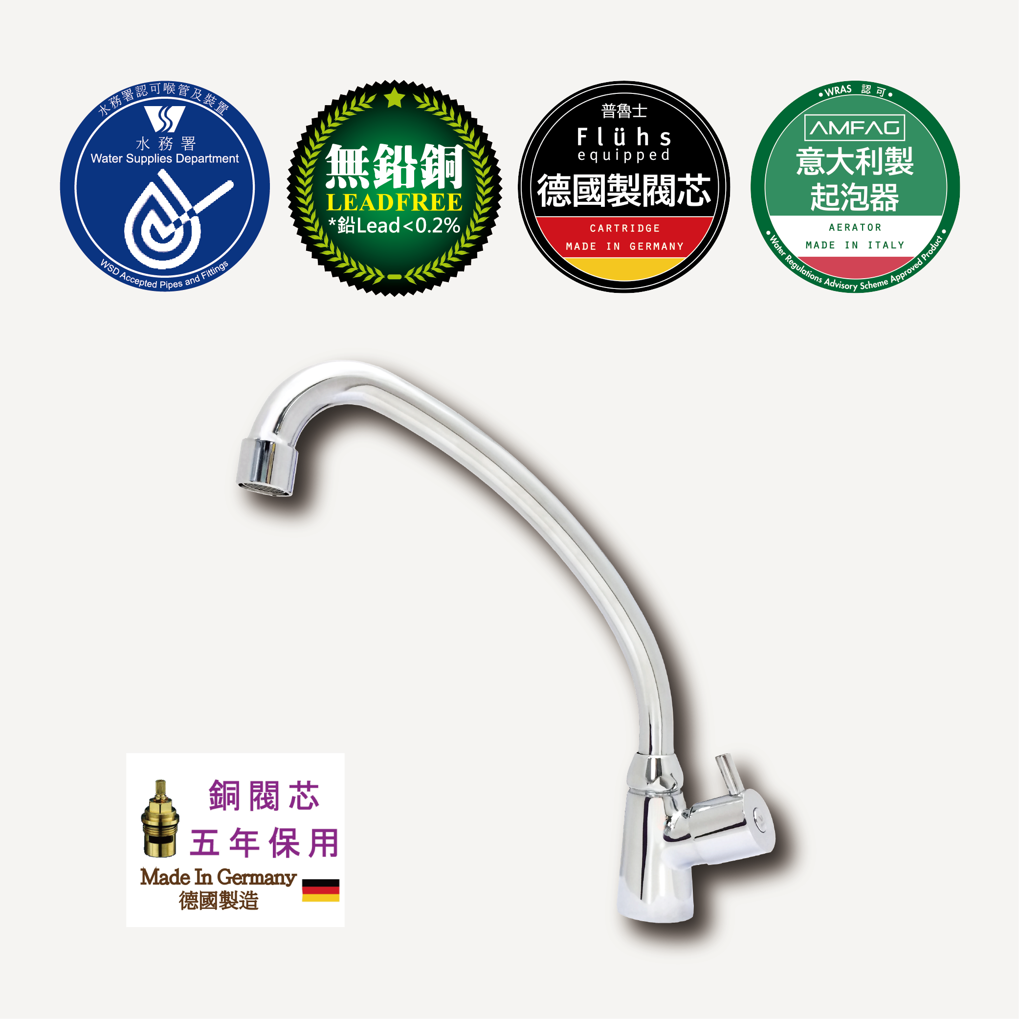 Deck-Mounted Sink Tap